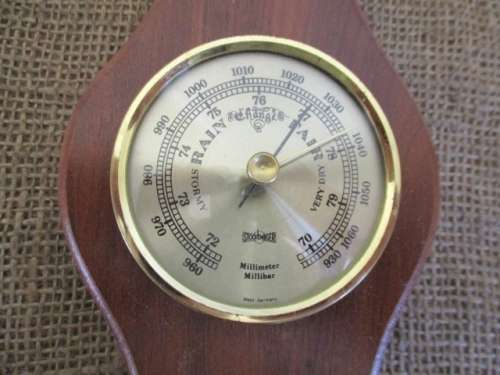 Stunning Vintage Wall Mounted Brass Stockburger Barometer With Hygrometer & Thermometer