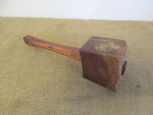 Beautiful Vintage Carpenter`s Solid Wooden Mallet