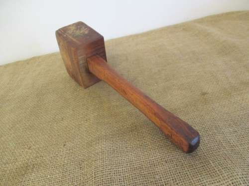 Beautiful Vintage Carpenter`s Solid Wooden Mallet