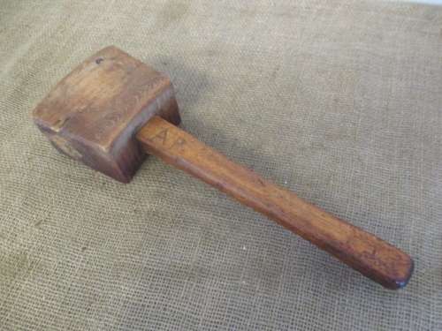 Beautiful Vintage Carpenter`s Solid Wooden Mallet