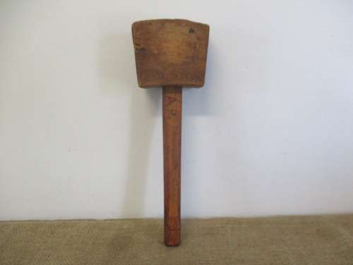Beautiful Vintage Carpenter`s Solid Wooden Mallet