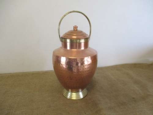 For Lorna`s Bid Only - An Impressive Vintage Solid Hammered Copper And Brass `A Tivoli Original`