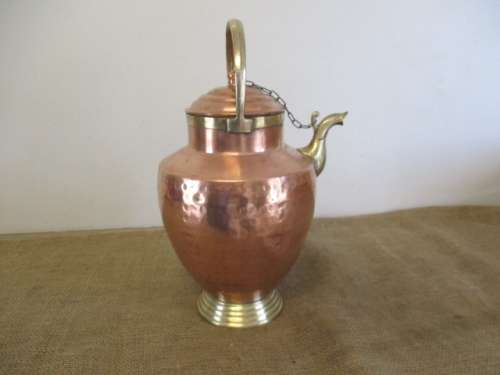 For Lorna`s Bid Only - An Impressive Vintage Solid Hammered Copper And Brass `A Tivoli Original`