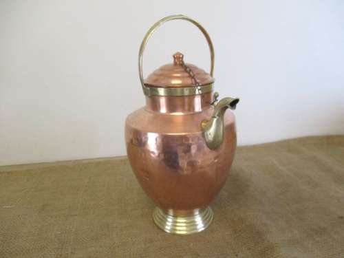 For Lorna`s Bid Only - An Impressive Vintage Solid Hammered Copper And Brass `A Tivoli Original`