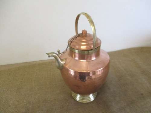 For Lorna`s Bid Only - An Impressive Vintage Solid Hammered Copper And Brass `A Tivoli Original`