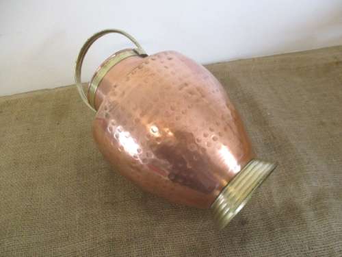 For Lorna`s Bid Only - An Impressive Vintage Solid Hammered Copper And Brass `A Tivoli Original`