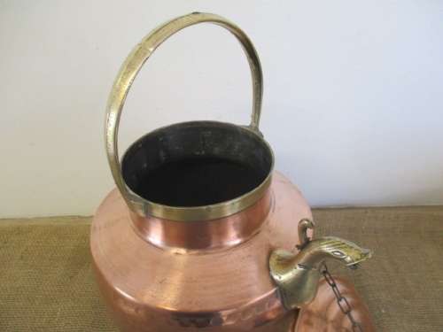 For Lorna`s Bid Only - An Impressive Vintage Solid Hammered Copper And Brass `A Tivoli Original`