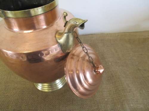 For Lorna`s Bid Only - An Impressive Vintage Solid Hammered Copper And Brass `A Tivoli Original`