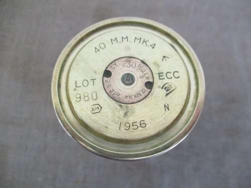 Beautiful Vintage 40mm M.K.4 LOT 980 ECC 1956 Brass Shell Casing