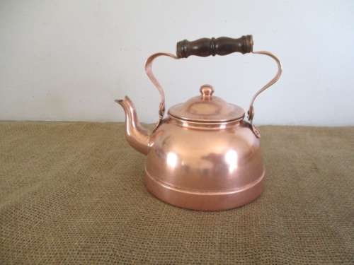 Cute Vintage Tagus R 51 Copper Tea Pot              Made In Portugal