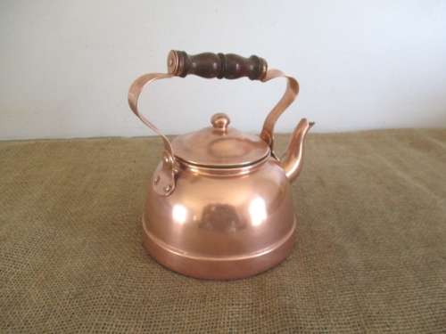 Cute Vintage Tagus R 51 Copper Tea Pot              Made In Portugal