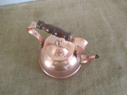 Cute Vintage Tagus R 51 Copper Tea Pot              Made In Portugal