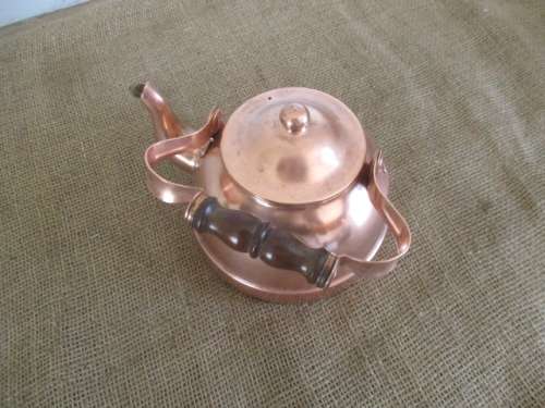 Cute Vintage Tagus R 51 Copper Tea Pot              Made In Portugal