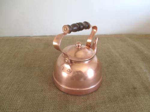 Cute Vintage Tagus R 51 Copper Tea Pot              Made In Portugal