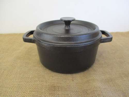 This One Is Forever......Top Notch Quality......Superb Cast Iron Flat Bottom Pot With A Good Depth