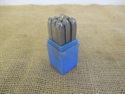 Nice Set Of Nine 10mm Machine Made Number Punches