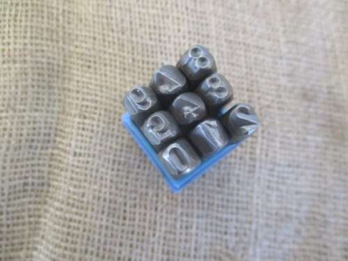 Nice Set Of Nine 10mm Machine Made Number Punches