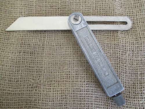Lovely Vintage Stanley 18TB Aluminum Body Adjustable Sliding T-Bevel Square         Made In USA.
