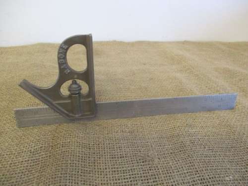 Beautiful Vintage J.Rabone & Sons No 1901, 12` Heavy Duty Steel Adjustable Combination Square