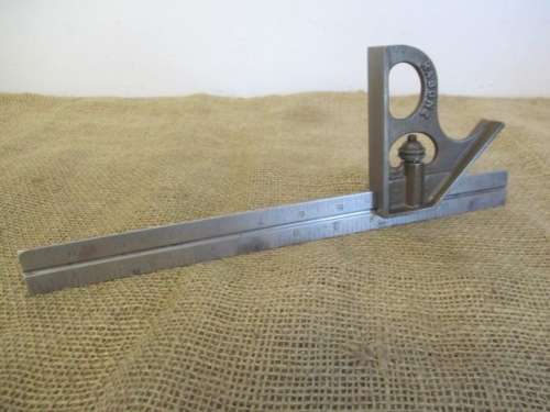 Beautiful Vintage J.Rabone & Sons No 1901, 12` Heavy Duty Steel Adjustable Combination Square