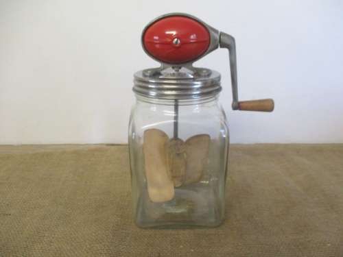Very Rare No 4 Dazey 4Qt Butter Churn On Blow Glass Jar