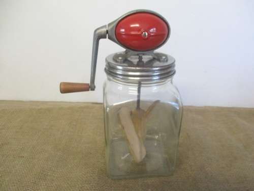 Very Rare No 4 Dazey 4Qt Butter Churn On Blow Glass Jar