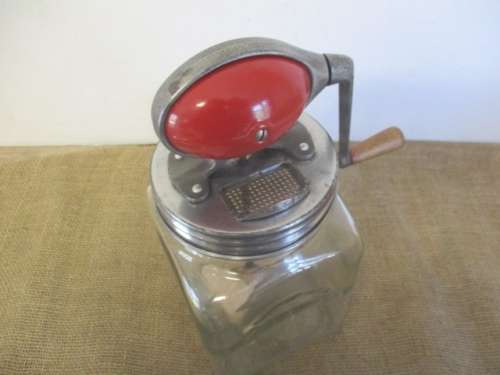 Very Rare No 4 Dazey 4Qt Butter Churn On Blow Glass Jar