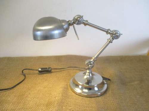 Sturdy And Fairly Heavy Prestigious Adjustable Radiant Metal Desk/Study Lamp