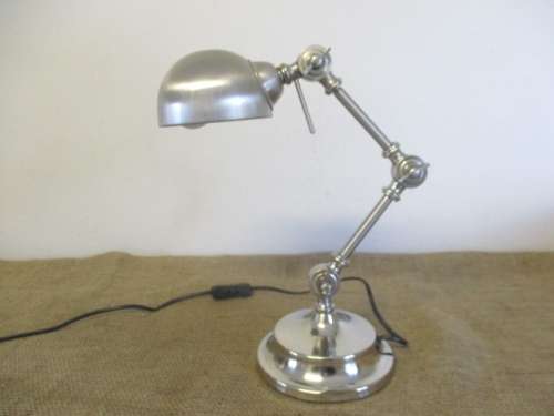 Sturdy And Fairly Heavy Prestigious Adjustable Radiant Metal Desk/Study Lamp