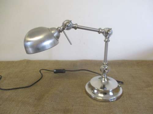 Sturdy And Fairly Heavy Prestigious Adjustable Radiant Metal Desk/Study Lamp