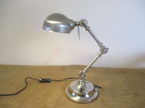 Sturdy And Fairly Heavy Prestigious Adjustable Radiant Metal Desk/Study Lamp