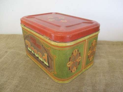 Beautiful Vintage Farm-Baked Whole Wheat Bread Bin By Metal Box SA. Ltd    1960`s - 1970`s