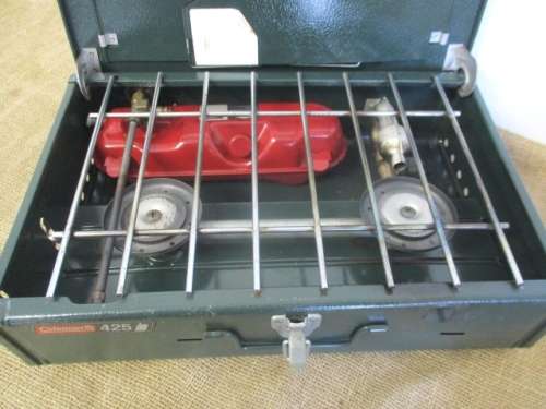Very Rare Vintage Coleman 425 Two Burner Fuel Camping Stove       Approx 1999