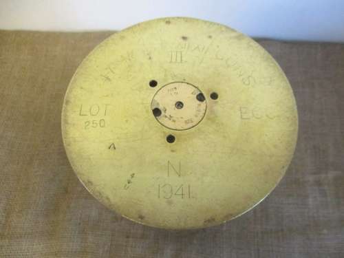 Exceptionally Rare.....This Rare Vintage WWII 4.7in. MKS IX IX XII XII Guns Naval Brass Shell Casing