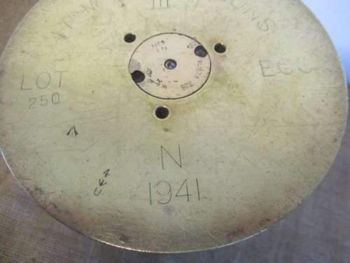 Exceptionally Rare.....This Rare Vintage WWII 4.7in. MKS IX IX XII XII Guns Naval Brass Shell Casing