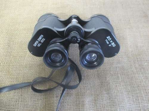 Super Good Vintage Super Zenith 20 X 50 Field 3` Binocular With End Caps And In Original Case