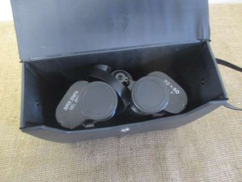 Super Good Vintage Super Zenith 20 X 50 Field 3` Binocular With End Caps And In Original Case
