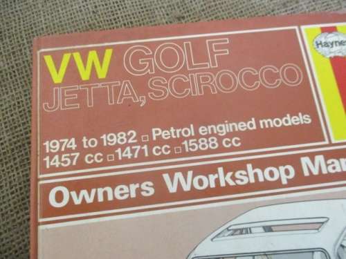 VW Golf, Jetta, Scirocco Owners Workshop Manual - 1974 to 1982 Petrol Engined Models