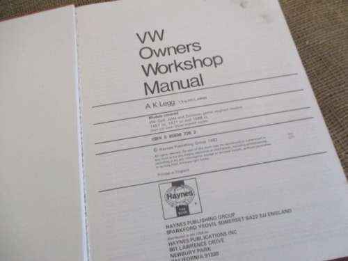 VW Golf, Jetta, Scirocco Owners Workshop Manual - 1974 to 1982 Petrol Engined Models