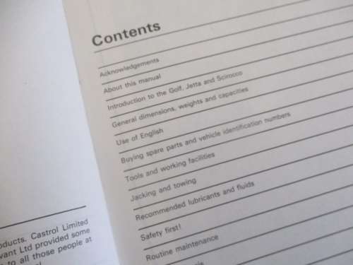 VW Golf, Jetta, Scirocco Owners Workshop Manual - 1974 to 1982 Petrol Engined Models