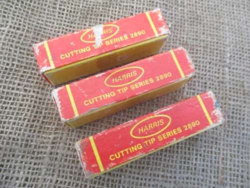 Three Never Used Harris Cutting Tips No`s 1F, 2F & 3F, Series 2890 In Original Packaging        MIB