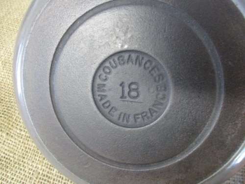 Nice Vintage Cousances 18 Lidded Enameled Cast Iron Sauce Pan                  France