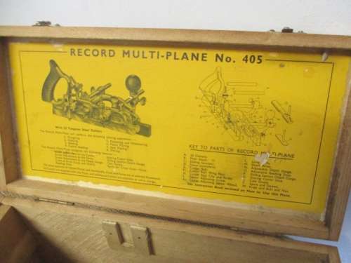 Beautiful Vintage Record Multi - Plane No 405 In Original Wooden Box