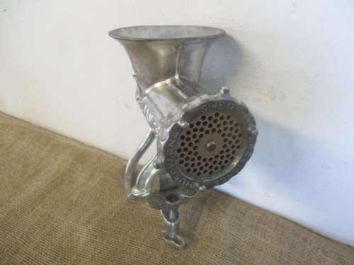 For Marvan`s Bid Only -  Complete Vintage Cast Iron No 10 Husqvarna Reliance Meat Mincer