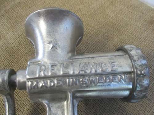 For Marvan`s Bid Only -  Complete Vintage Cast Iron No 10 Husqvarna Reliance Meat Mincer