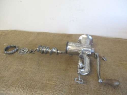 For Marvan`s Bid Only -  Complete Vintage Cast Iron No 10 Husqvarna Reliance Meat Mincer