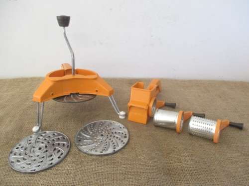 Vintage Mouli Julienne Rotary Grater/Slicer And Vintage Mouli Brevete SGDG Model Depose Grater