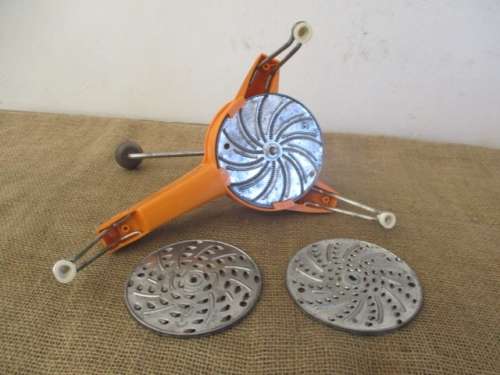 Vintage Mouli Julienne Rotary Grater/Slicer And Vintage Mouli Brevete SGDG Model Depose Grater