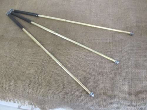 Beautiful Vintage Mei Brass/Metal Portable Tripod In Geniune Leather Sleeve          Made In Germany
