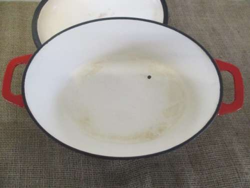 Most Beautiful Enamel Coated Cast Iron Oval Casserole